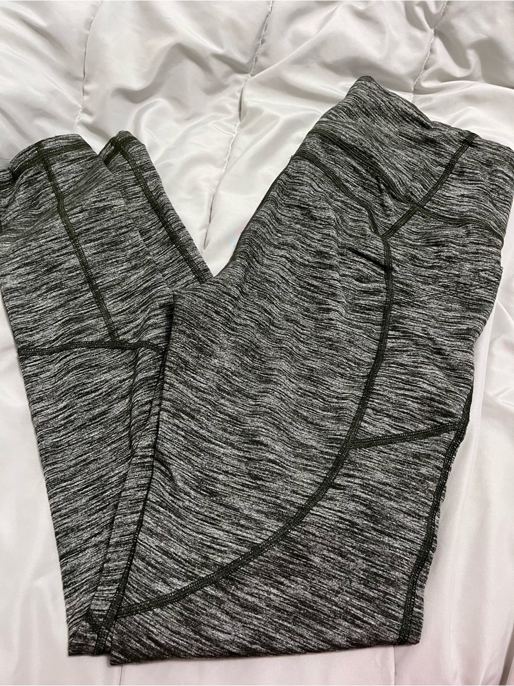 Women's High-Rise Space-Dye Leggings in Gray